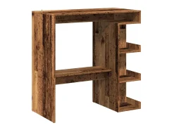 Mesa de bar con estante madera envejecida 100x48x101,5 cm