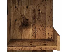 Mesa de bar con estante madera envejecida 100x48x101,5 cm