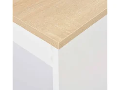 Mesa de bar con estantería blanco 110x50x103 cm