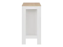 Mesa de bar con estantería blanco 110x50x103 cm