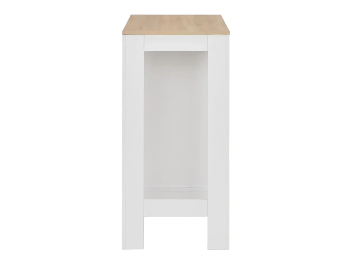 Mesa de bar con estantería blanco 110x50x103 cm