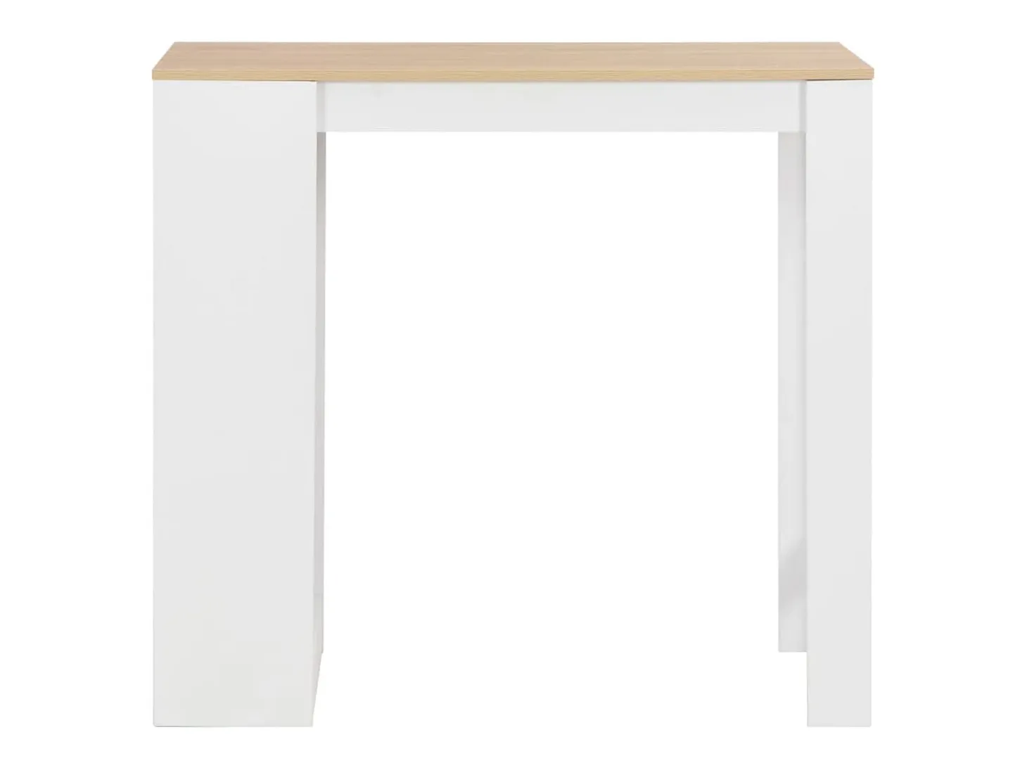 Mesa de bar con estantería blanco 110x50x103 cm