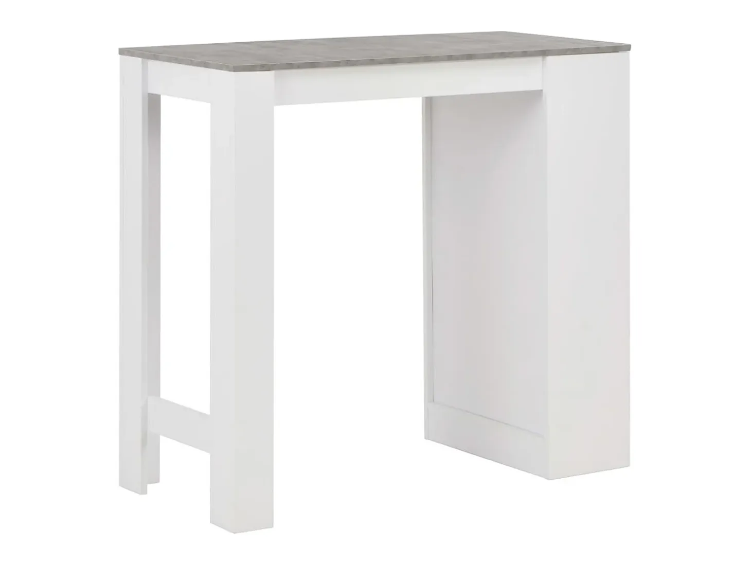 Mesa de bar con estantería blanco 110x50x103 cm