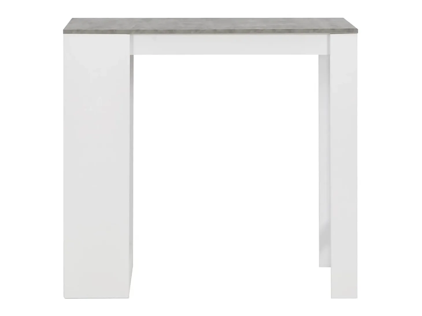 Mesa de bar con estantería blanco 110x50x103 cm