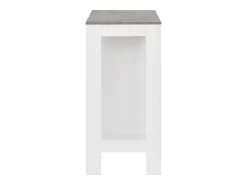 Mesa de bar con estantería blanco 110x50x103 cm