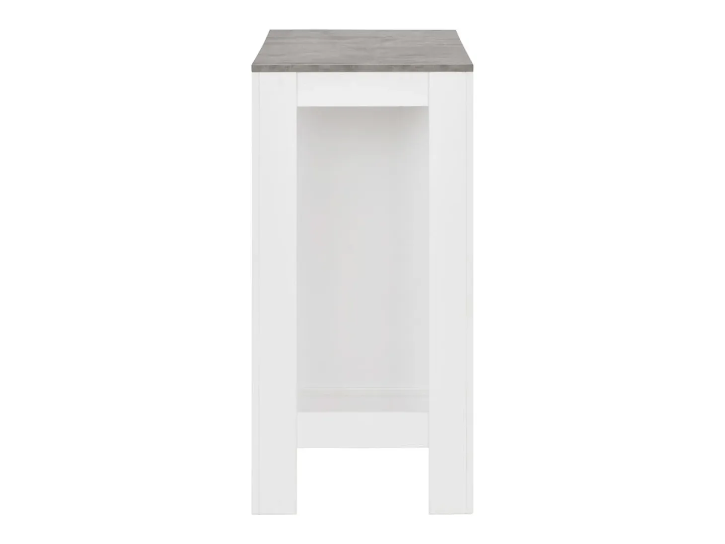 Mesa de bar con estantería blanco 110x50x103 cm
