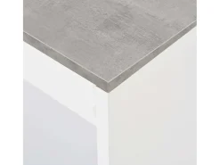 Mesa de bar con estantería blanco 110x50x103 cm