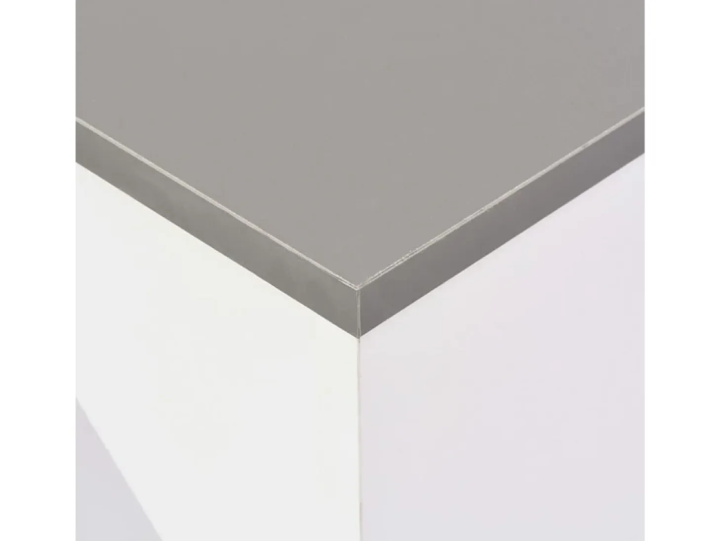 Mesa de bar con estantería móvil blanca 138x39x110 cm