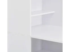 Mesa de bar con estantería blanca 115x59x200 cm ES108110