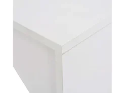 Mesa de bar con estantería blanca 115x59x200 cm ES108110
