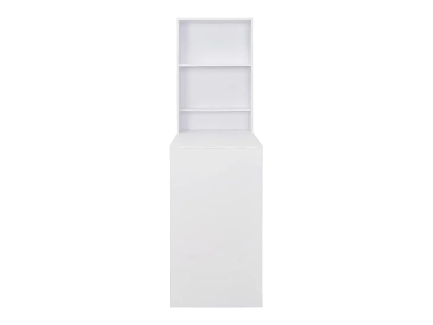 Mesa de bar con estantería blanca 115x59x200 cm ES108110