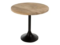 Mesa de bar Corali de madera maciza clara D 65 cm