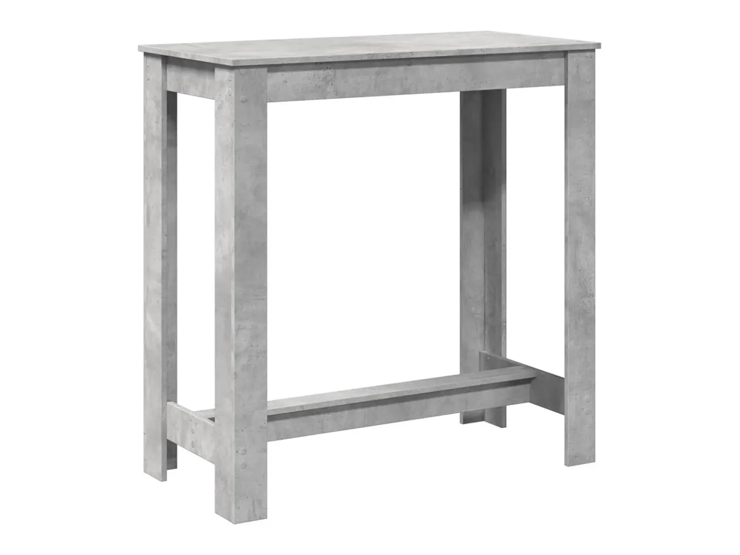 Mesa de bar de hormigón gris 102x50x103,5 cm madera de ingeniería
