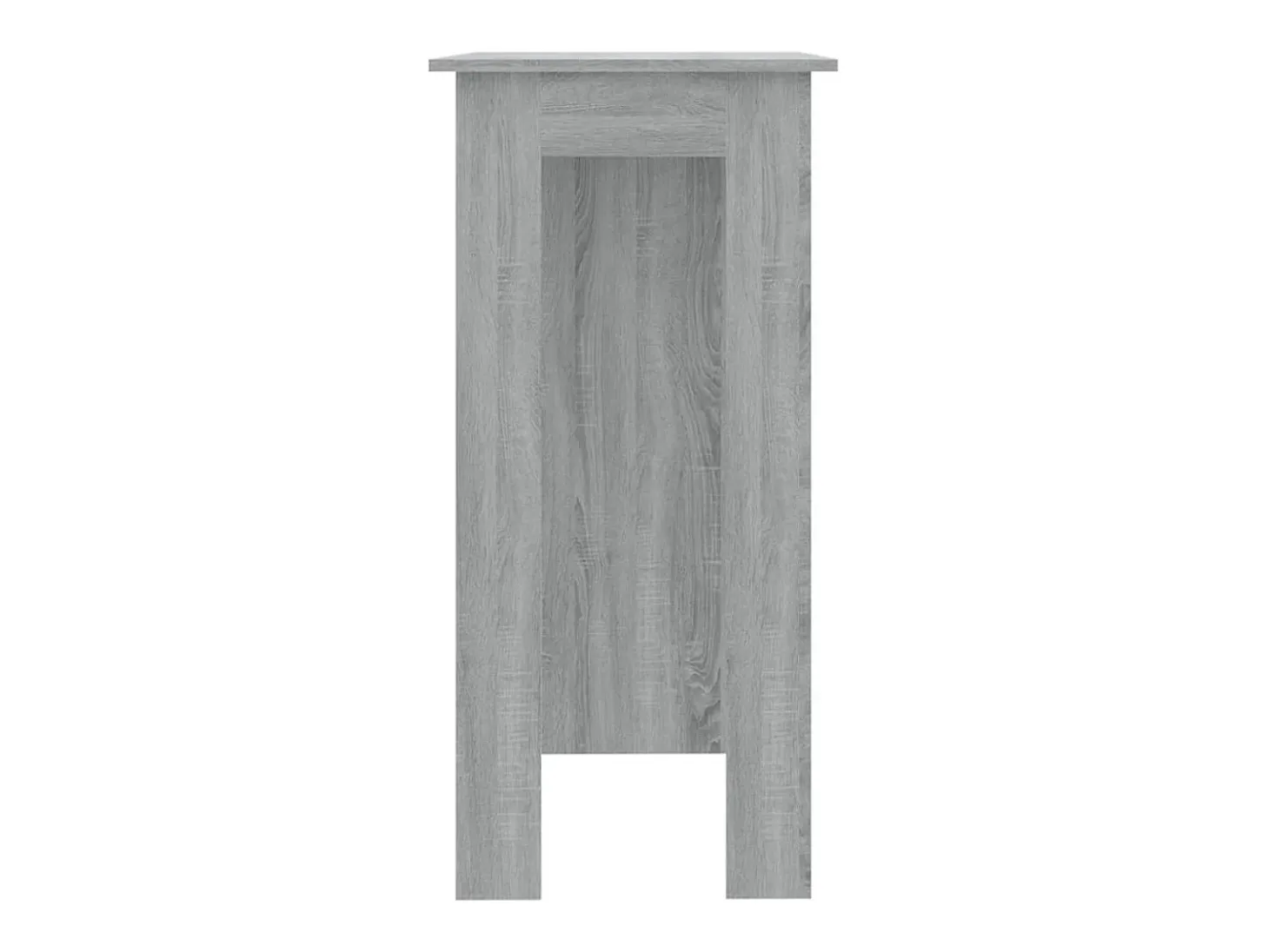 Mesa de bar de madera de ingeniería gris Sonoma con estante