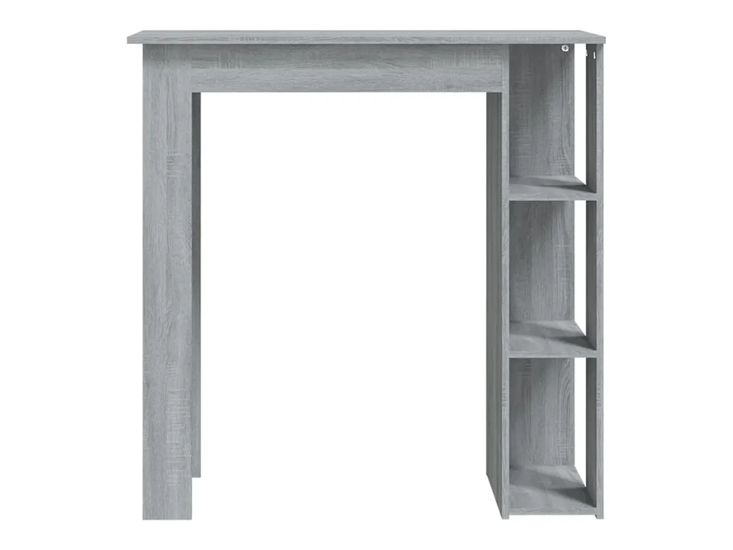 Mesa de bar de madera de ingeniería gris Sonoma con estante