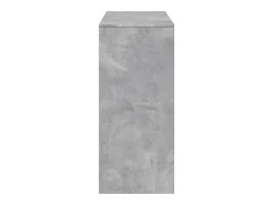Mesa de bar de madera de ingeniería de color gris hormigón con estante