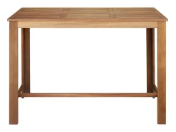 Mesa de bar de madera de acacia maciza 150x70x105 cm