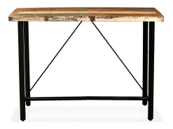 Mesa de bar de madera maciza reciclada 150x70x107 cm