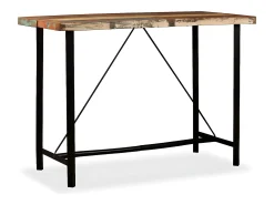 Mesa de bar de madera maciza reciclada 150x70x107 cm