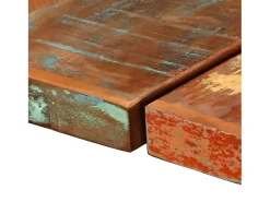 Mesa de bar de madera maciza reciclada 150x70x107 cm