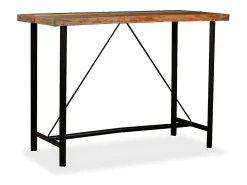 Mesa de bar de madera maciza reciclada 150x70x107 cm