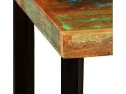 Mesa de bar de madera maciza reciclada 60x60x107 cm