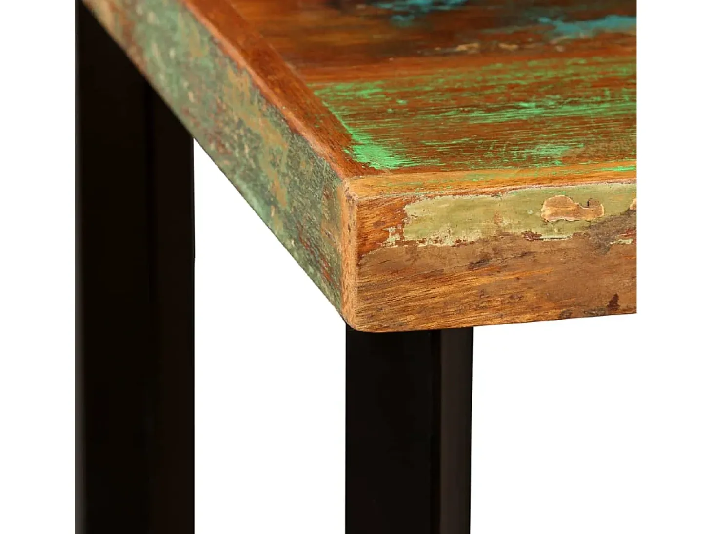 Mesa de bar de madera maciza reciclada 60x60x107 cm