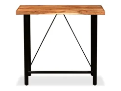 Mesa de bar de madera maciza de acacia 120x60x107 cm