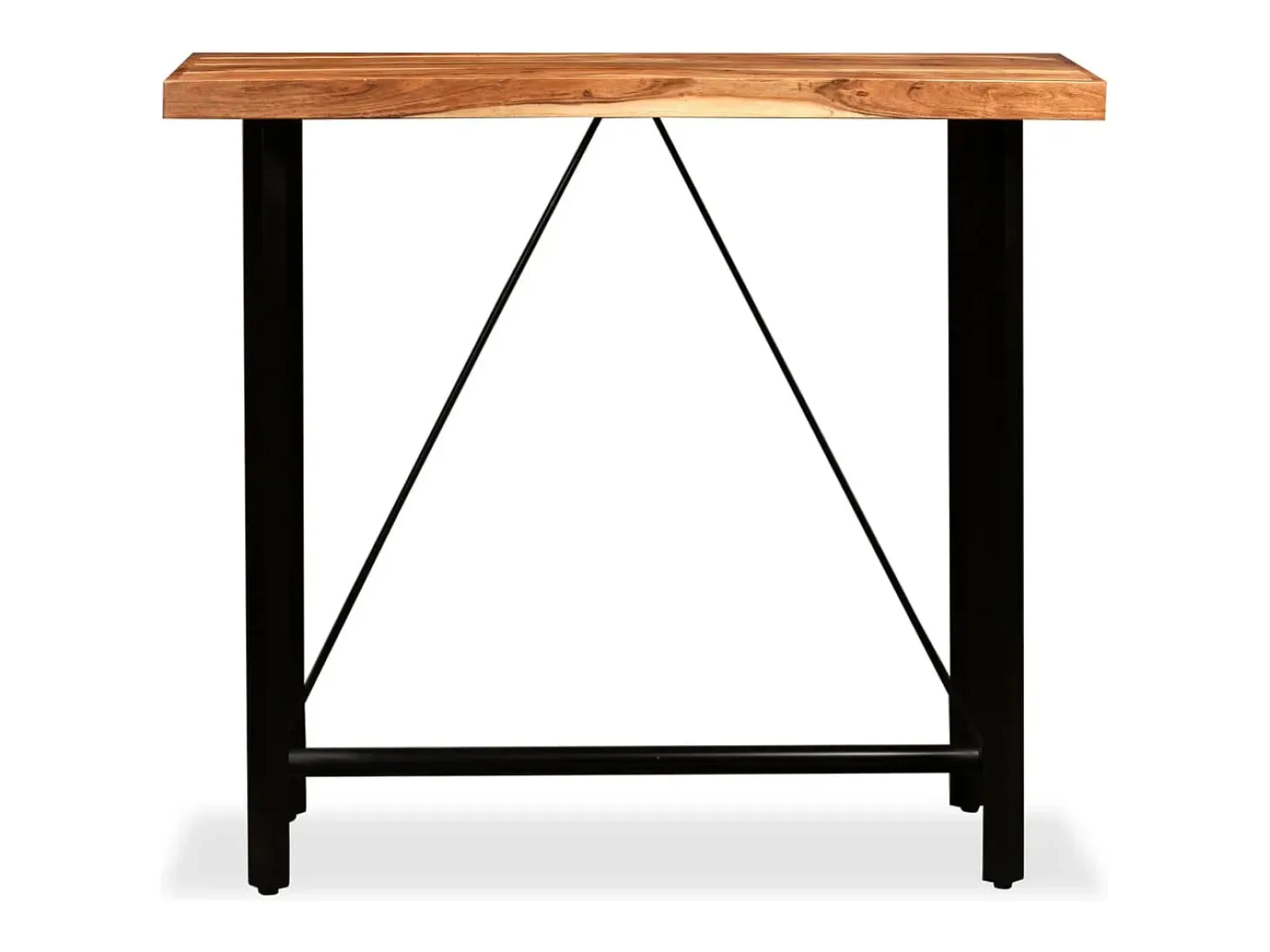 Mesa de bar de madera maciza de acacia 120x60x107 cm
