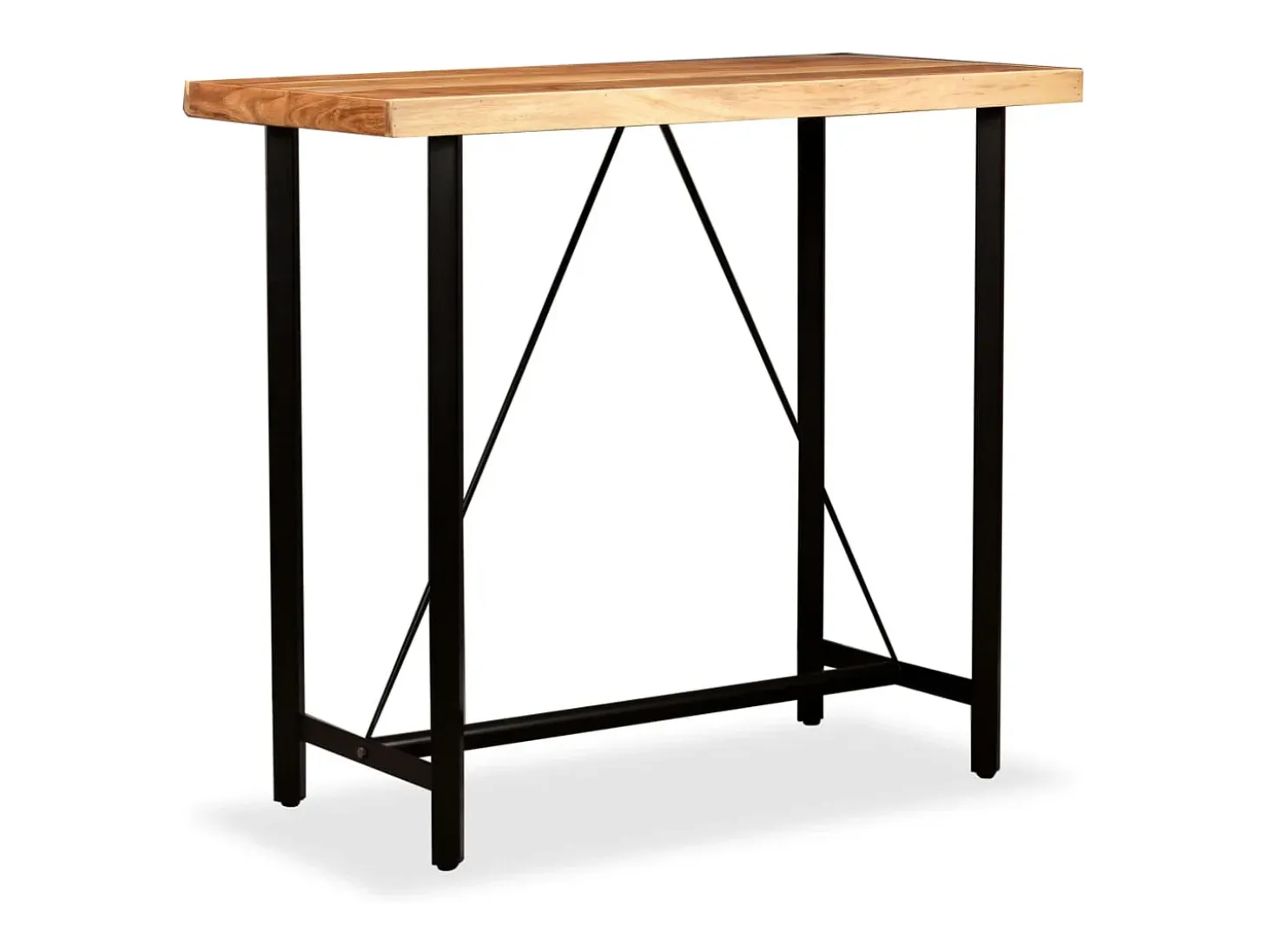 Mesa de bar de madera maciza de acacia 120x60x107 cm