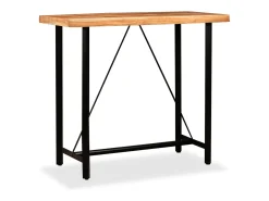Mesa de bar de madera maciza de acacia 120x60x107 cm