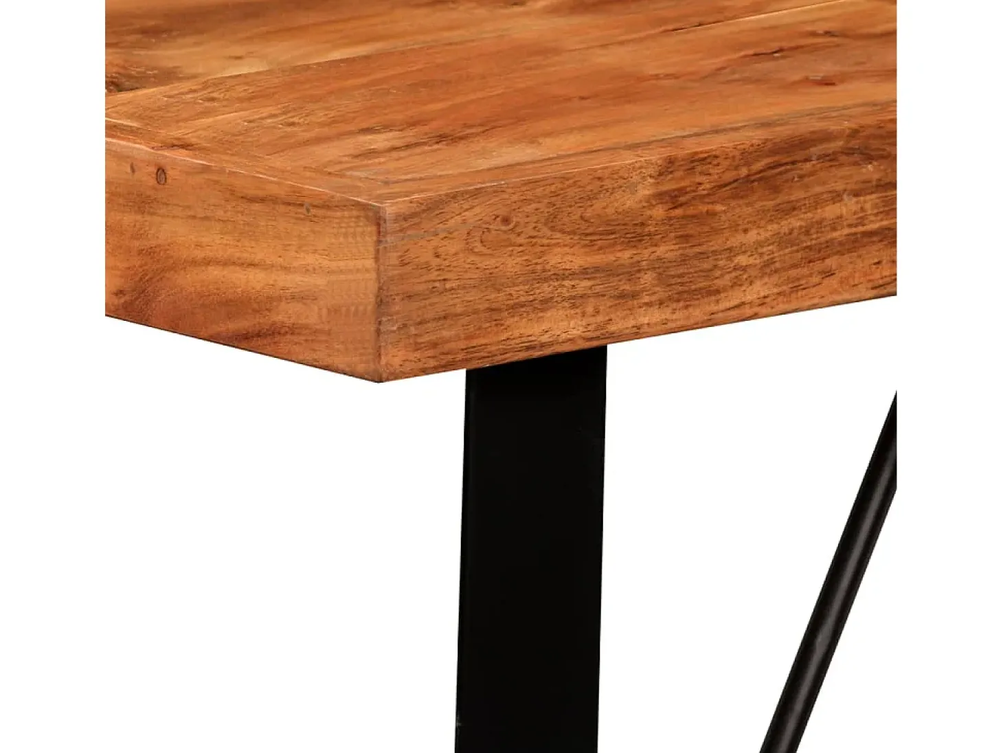 Mesa de bar de madera maciza de acacia 120x60x107 cm