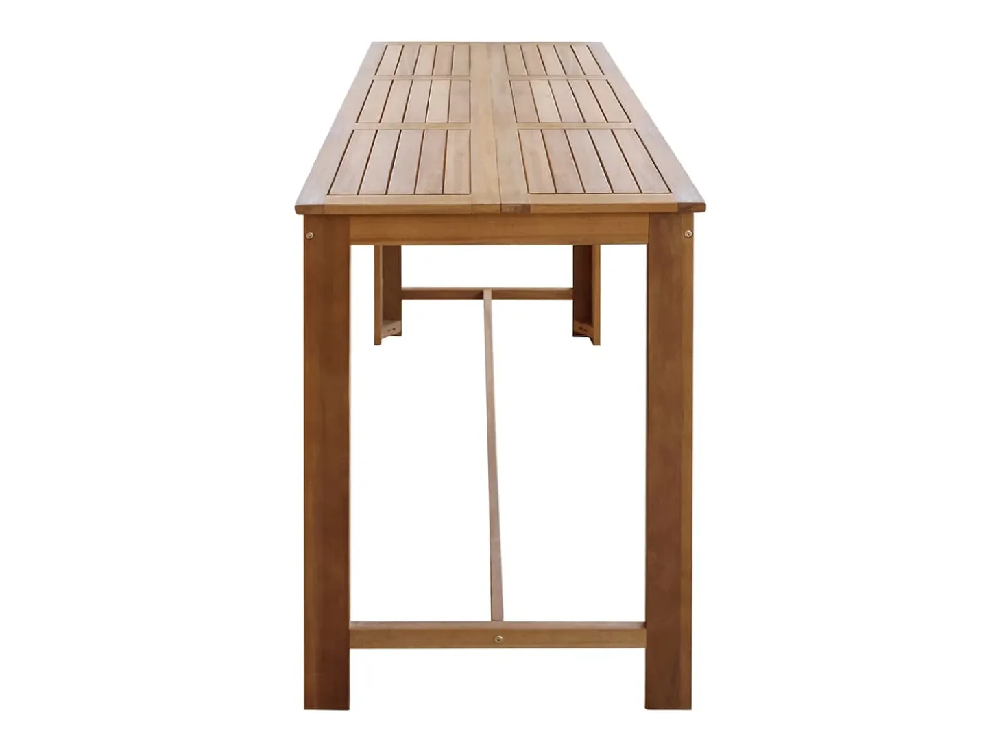 Mesa de bar de madera maciza de acacia 150x70x105 cm ES996701