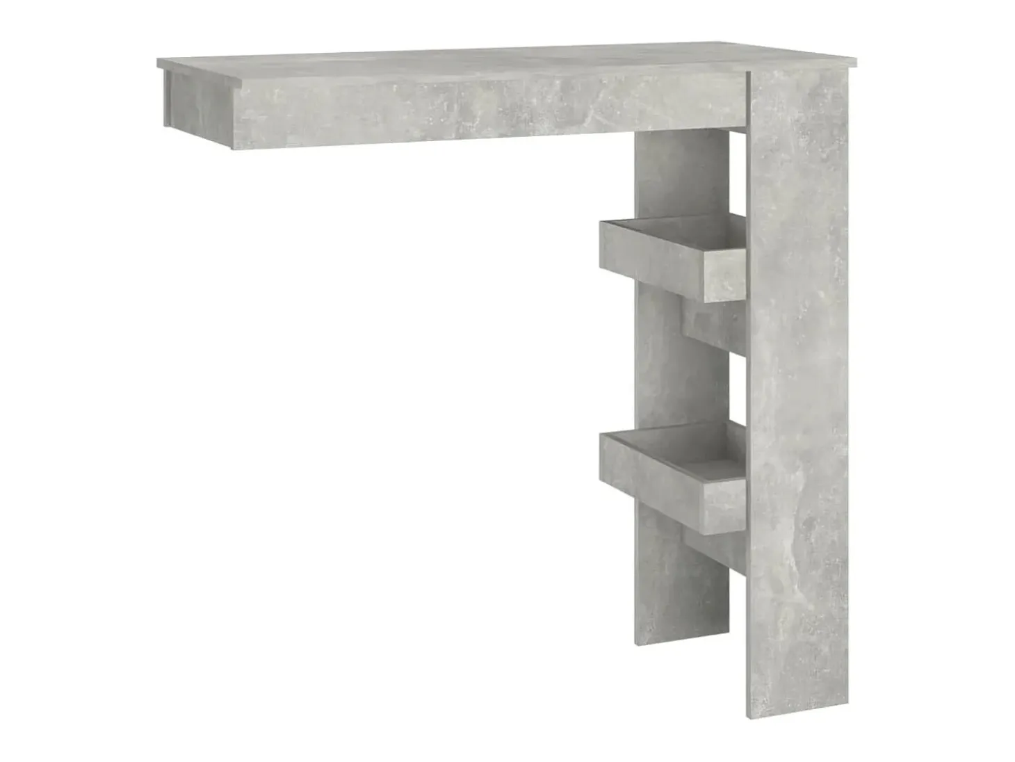 Mesa de bar de pared madera contrachapada gris 102x45x103,5cm ES834851