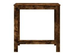 Mesa de bar de roble ahumado 102x50x103,5 cm madera de ingeniería