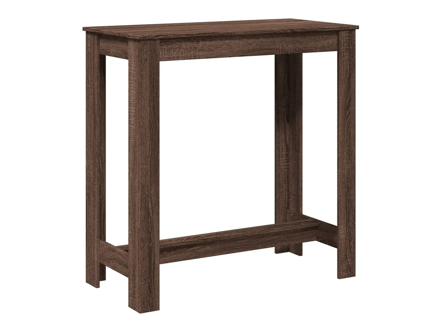 Mesa de bar de roble marrón 102x50x103,5 cm madera de ingeniería