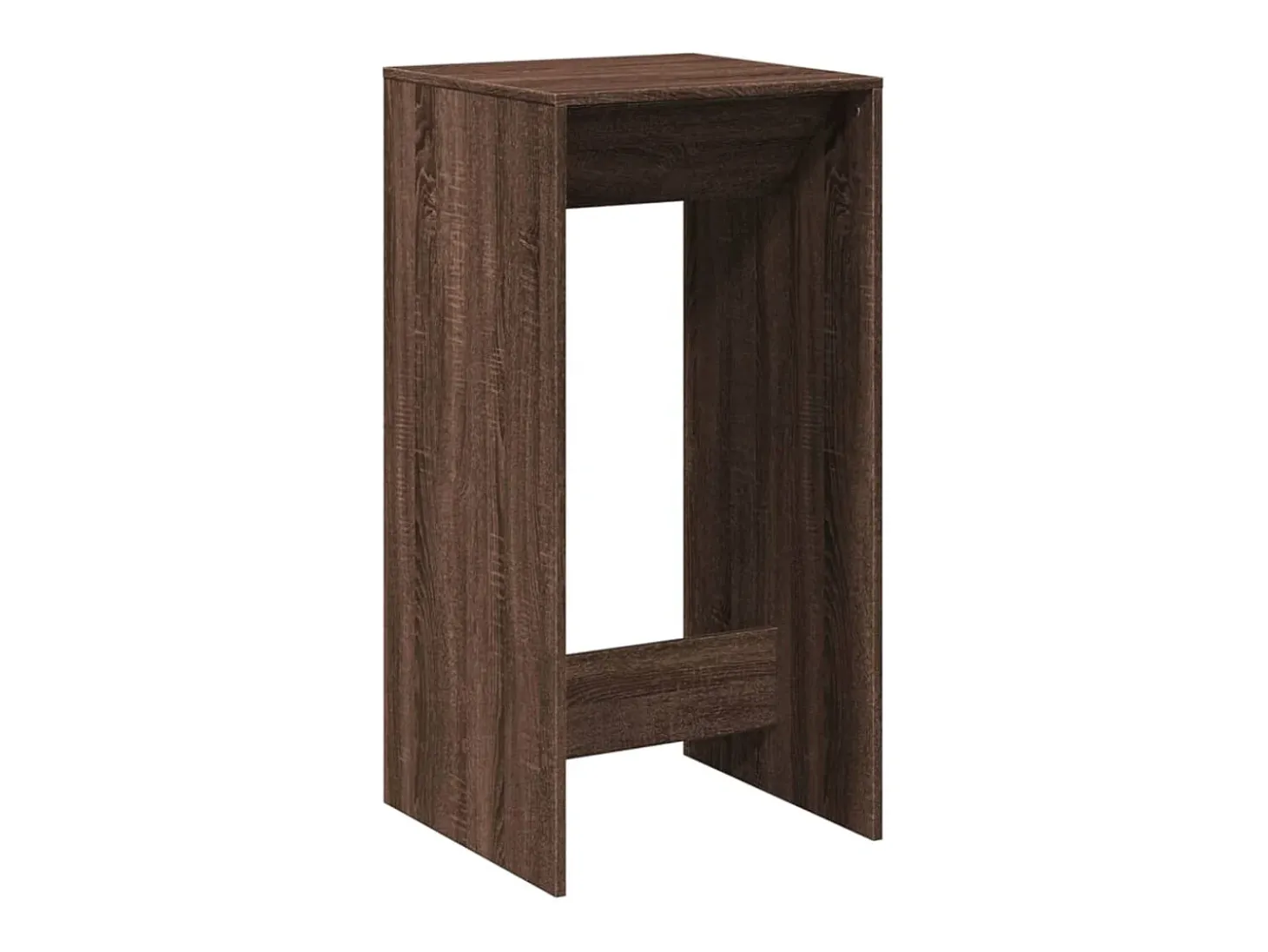Mesa de bar de roble marrón 51x50x103,5 cm madera de ingeniería