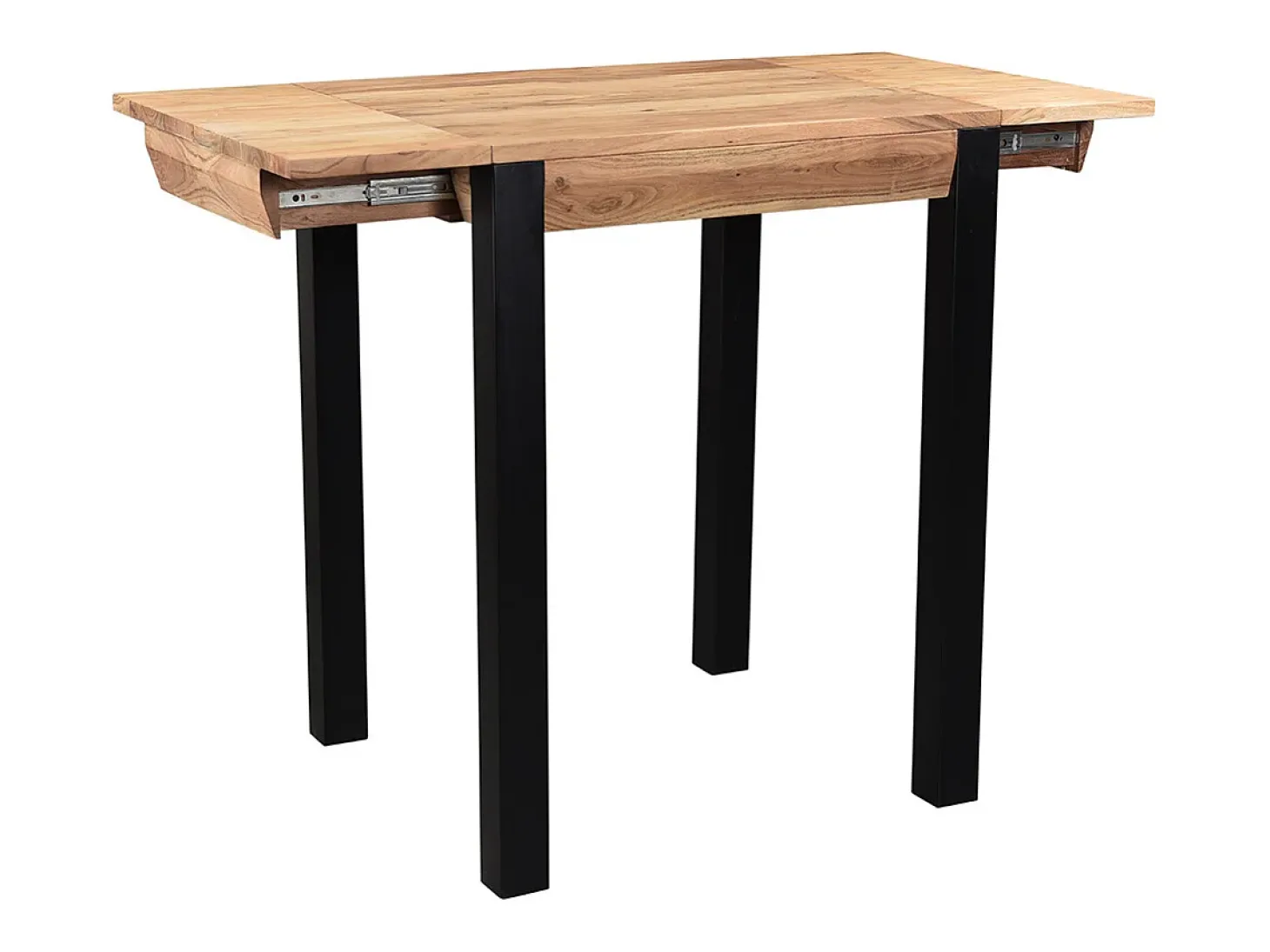 Mesa de bar extensible en acacia y metal L80-135 cm TRAP