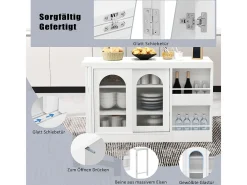 Mesa de bar extensible moderna, giratoria 360°, con espacio de almacenamiento, color blanco.
