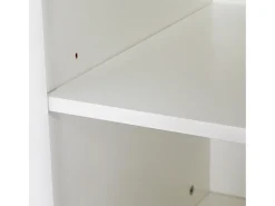 Mesa de bar extensible moderna - 118-180 x 50 x 94,6 cm - con 4 puertas - para comedor - MDF - blanco