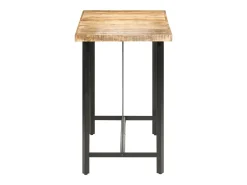 Mesa de bar madera maciza de mango rugosa 150x70x107 cm