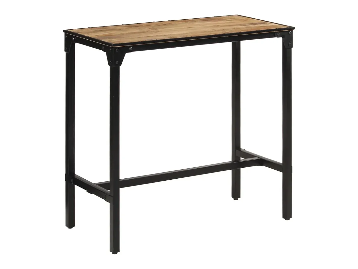 Mesa de bar madera maciza de mango rugoso 110x55x107 cm