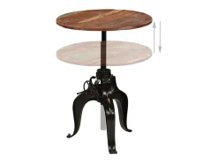 Mesa de bar madera maciza reciclada 75x(76-110) cm ES523861