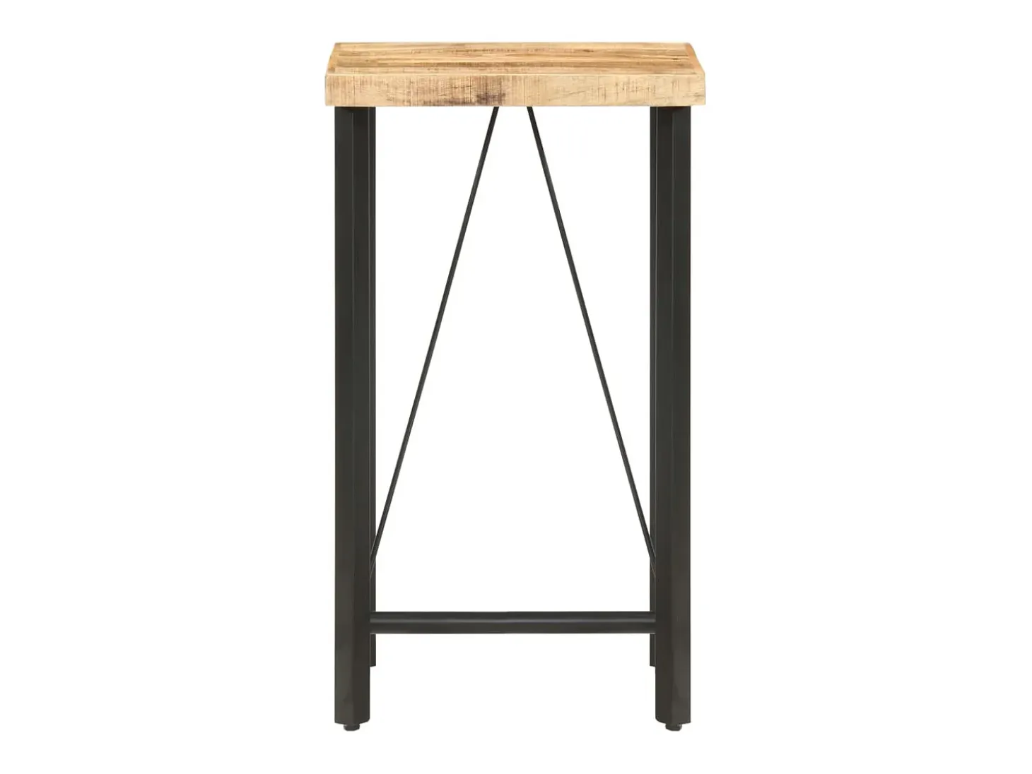 Mesa de bar madera maciza de mango rugosa 60x60x107 cm