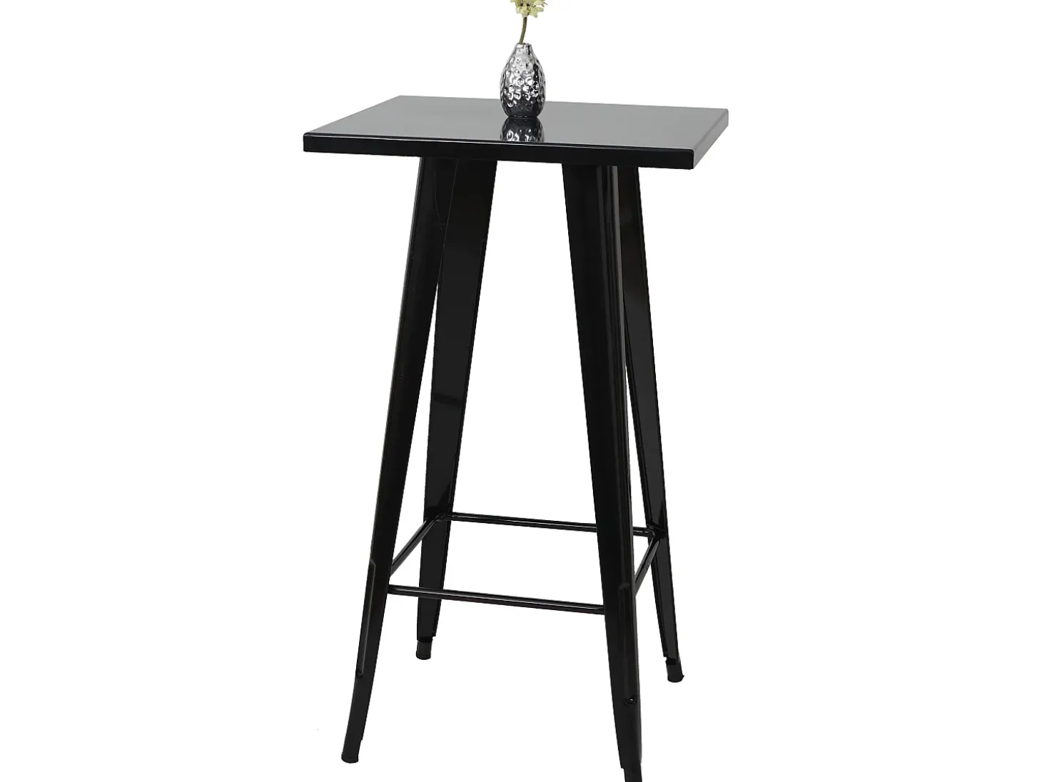 Mesa de bar metálica MCW-A73, negro