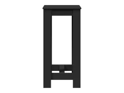 Mesa de bar negra 51x50x103,5 cm madera de ingeniería