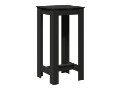 Mesa de bar negra 51x50x103,5 cm madera de ingeniería