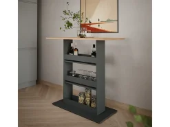 Mesa de bar oro power roble/antracita 110x55x106 repose
