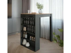Mesa de bar oro power roble/antracita 67x100x106 repose