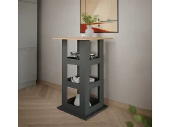 Mesa de bar oro power roble/antracita 65x65x106 repose